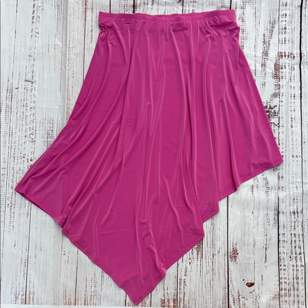 David Meister Pink Asymmetrical Skirt XL NWT